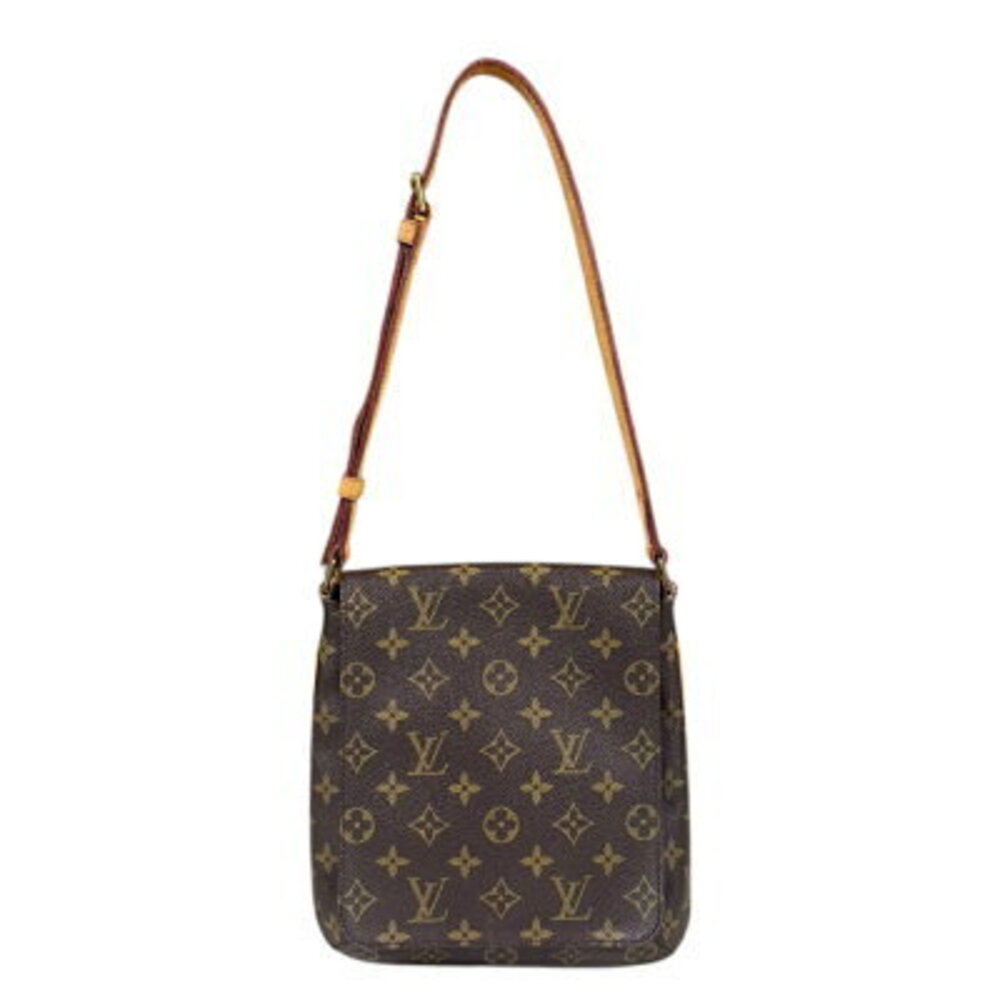 Louis Vuitton Musette Salsa Short Monogram Shoulder Bag Canvas Brown